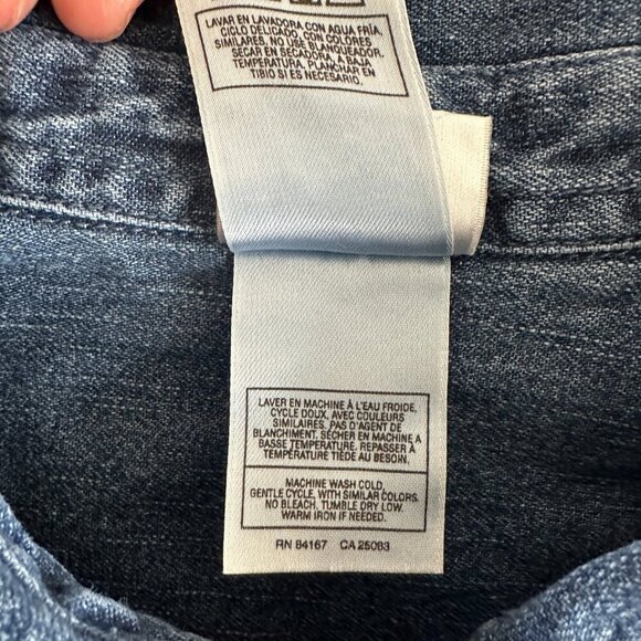 Vintage 90s Lady Tramp Disney Denim Button Shirt Embroidered - Picture 6 of 16